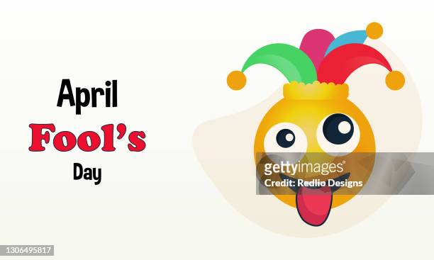 ilustrações de stock, clip art, desenhos animados e ícones de april fool's day, typography, colorful, flat design stock illustration - april fools day
