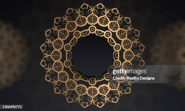 luxury gold black mandala vector,ethnic royal circle pattern background - indian-mandala stock illustrations