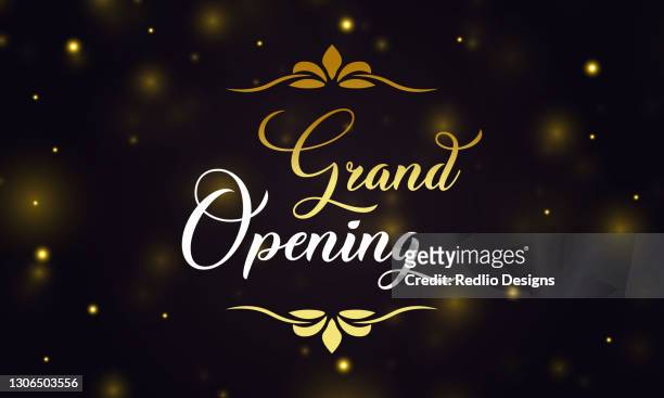 grand opening sparkling banner stock illustration - opening event stock illustrations