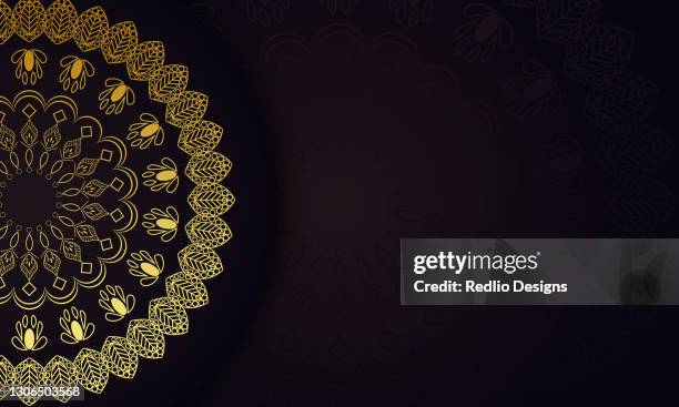 gold round frame with black background vector stock illustration - black lace background stock illustrations