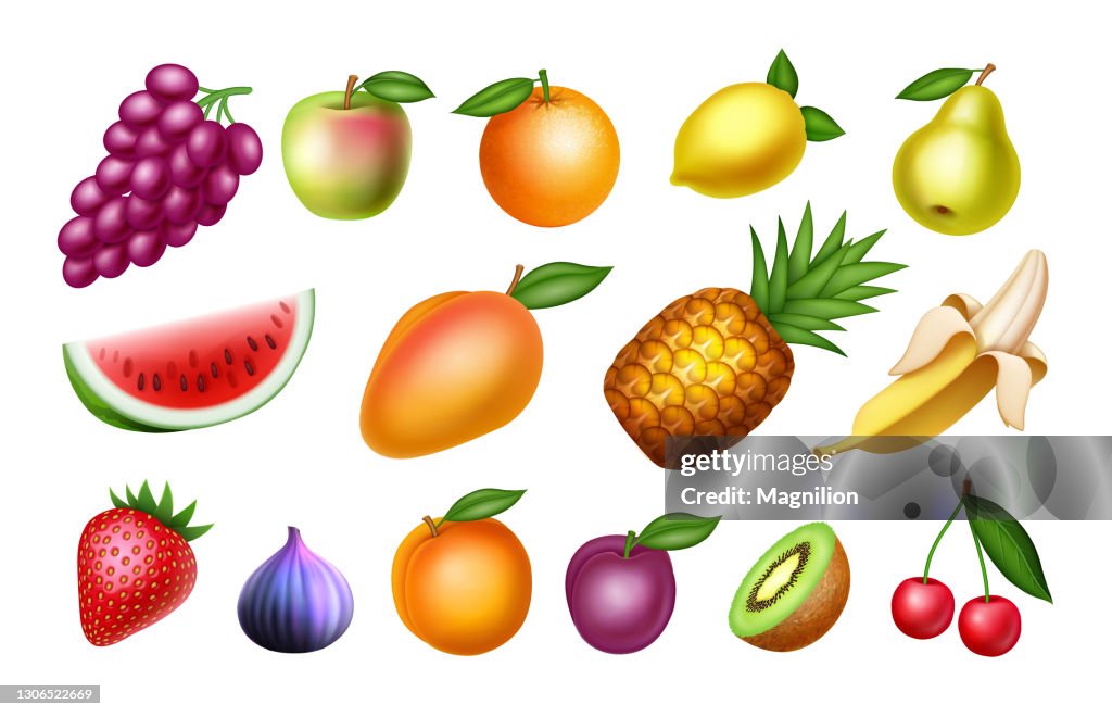 Set di vettori di frutta
