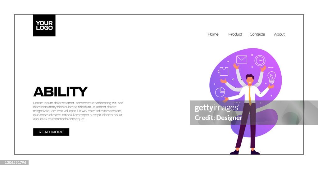 Ability Concept Vector Illustration For Landing Page Template Website ...