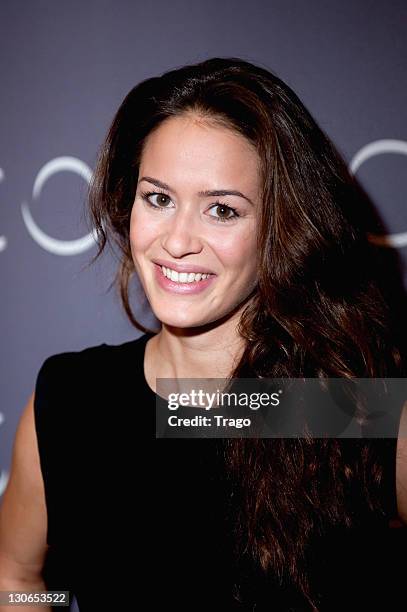 Alice David attends COS Shop Opening Party on October 27, 2011 in Paris, France.