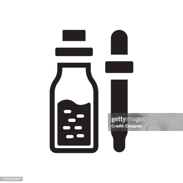 serum icon, vector symbol illustration. - foundation make up stock illustrations