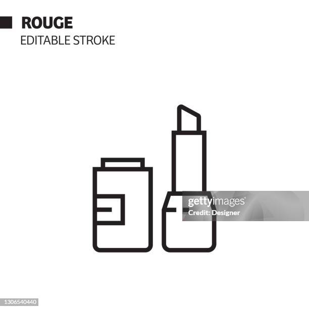 rouge line icon, outline vector symbol illustration. - plastic surgery face stock illustrations
