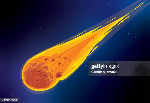 comet space - meteor gesteinsart stock-grafiken, -clipart, -cartoons und -symbole