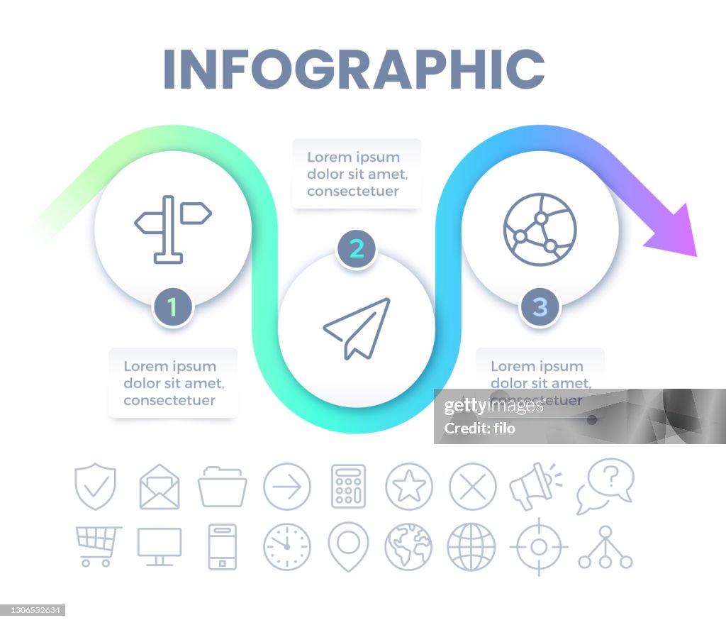 Infographic Circles Abstract Background