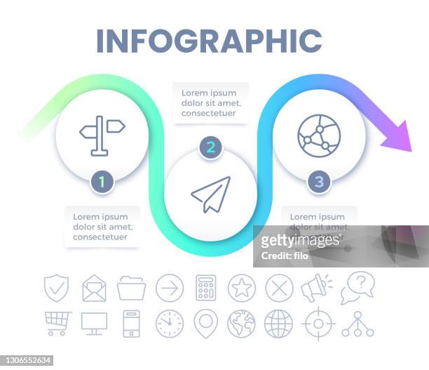 infographic circles abstract background - progress stock illustrations