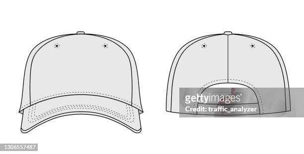plain baseball cap - hat stock illustrations