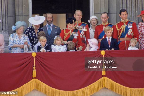 British Royals Queen Elizabeth The Queen Mother , Princess Michael of Kent, Prince Michael of Kent, Queen Elizabeth II, Prince Philip, Duke of...