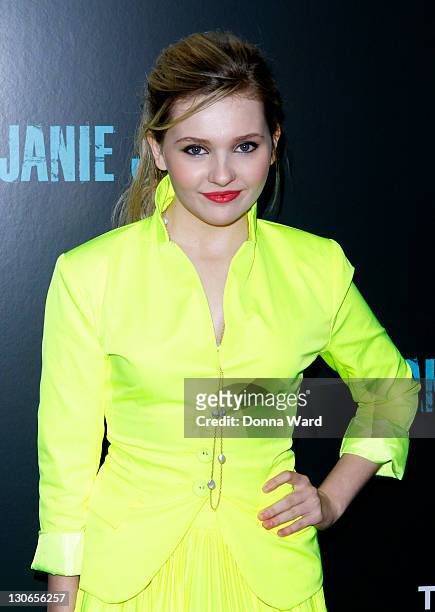 Abigail Breslin attends the "Janie Jones" New York screening at AMC Loews 19th Street East 6 theater on October 27, 2011 in New York City.