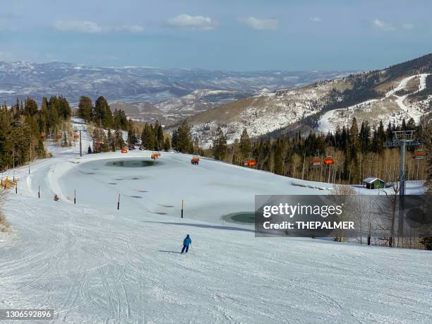 猶他州帕克城的滑雪勝地 - 美國 - park city utah 個照片及圖片檔