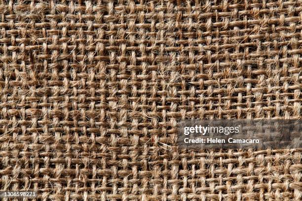 burlap fabric texture background - jute ストックフォトと画像