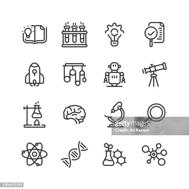 science, chemistry, innovation, astronomy, atom, experiement icon design - robotics stock illustrations