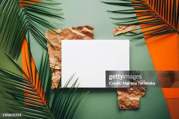 stylish background with a white sheet. - colorful stationary stock pictures, royalty-free photos & images