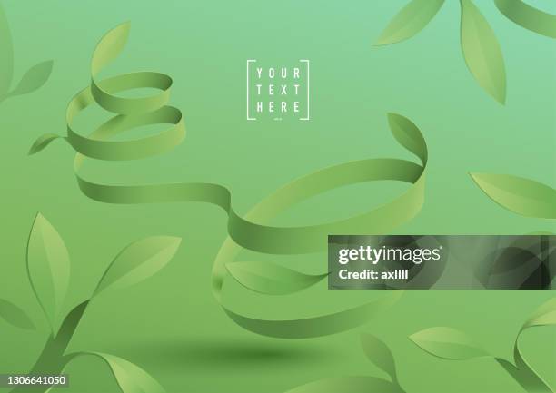 leaves plants background - paper art stock illustrations