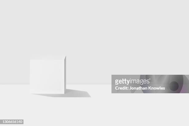 white cube - white background stock pictures, royalty-free photos & images