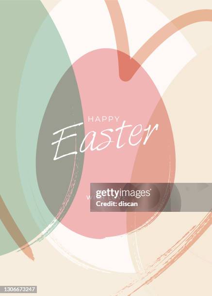 ostern grußkarte mit ei und herzen. - osterei stock-grafiken, -clipart, -cartoons und -symbole