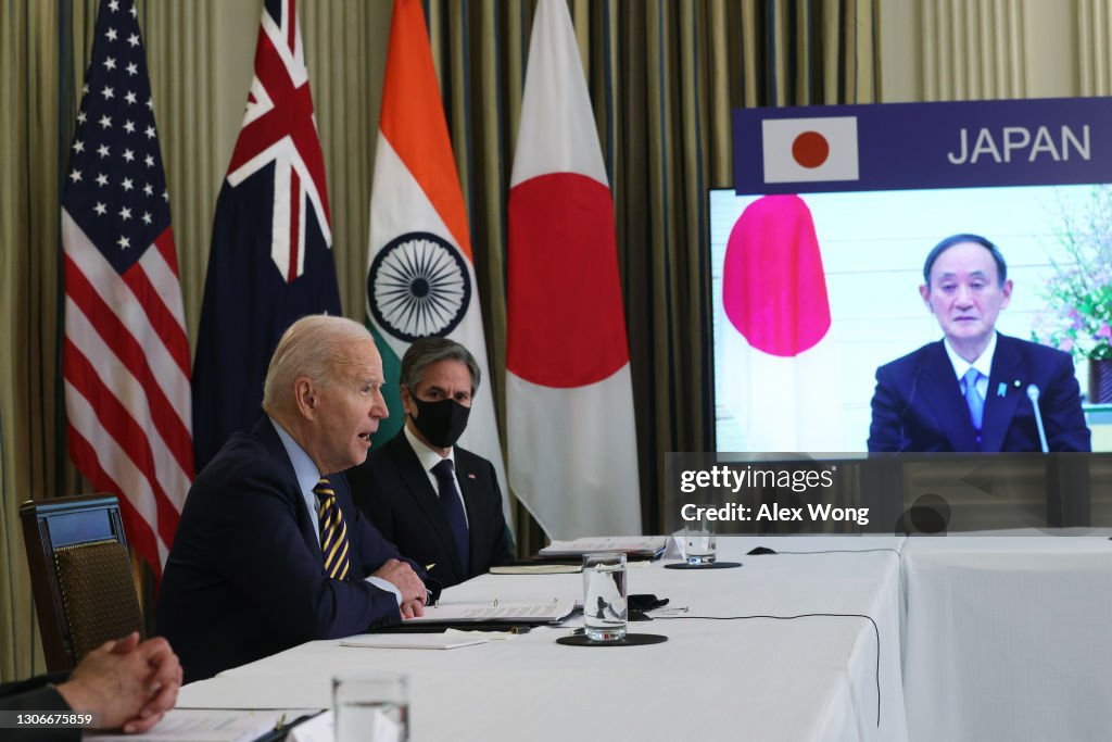 President Biden Meets Virtually With Leaders Of Quad Nations