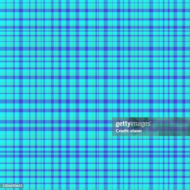 colorful classic plaid tartan seamless squared pattern - linen texture background stock illustrations