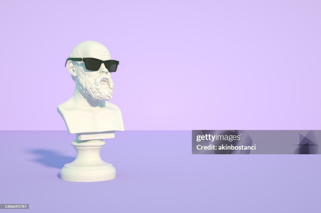 Bust Sculpture with Sunglasses