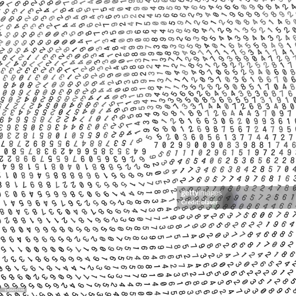 Pattern Of Random Digits In Rows And Columns With A Twist Rotated ...