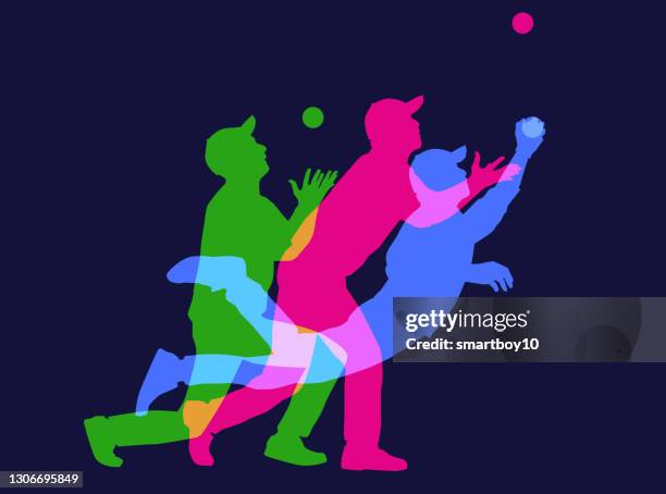 cricket players - cricket catch stock illustrations