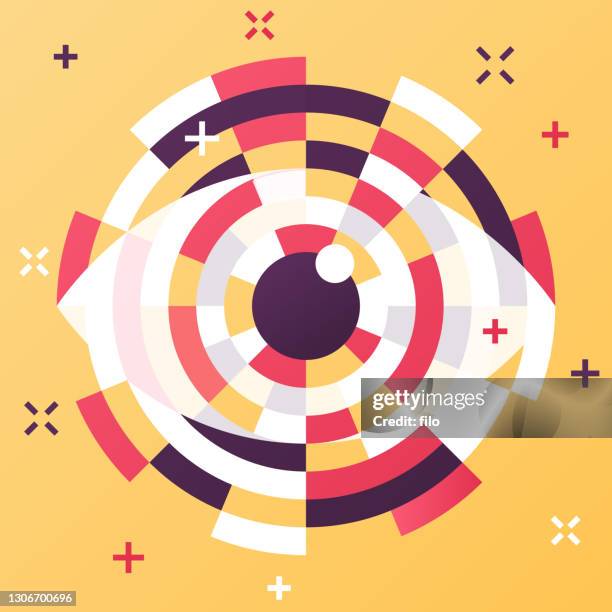 stockillustraties, clipart, cartoons en iconen met oog abstracte moderne technologie kunstmatige intelligentie - medische artikelen
