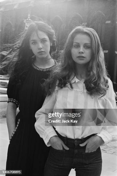 French actresses Isabelle Adjani and Muriel Catala, March 1973.