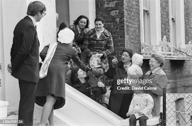 Prince Richard, Duke of Gloucester and his wife, Birgitte, Duchess of Gloucester , meeting local people during a visit to Hackney, east London, 2nd...