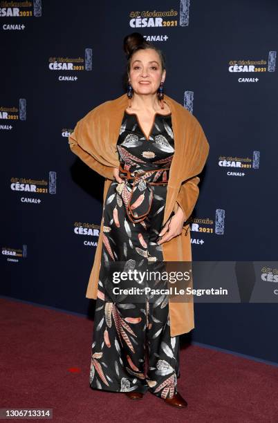 Catherine Ringer arrives at the 46th Cesar Film Awards Ceremony At L'Olympia on March 12, 2021 in Paris, France.