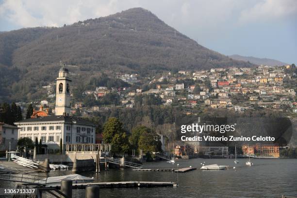 General view of Cernobbio on March 12, 2021 in Como, Italy.