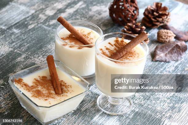 high angle view of dessert on table,fatih,turkey - likör stock-fotos und bilder