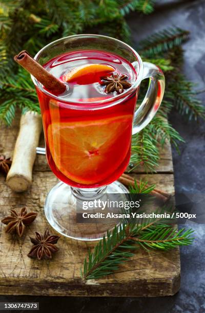 close-up of drink on table - punsch stock-fotos und bilder