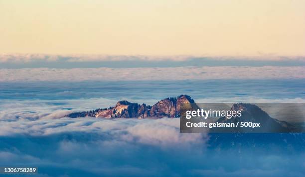 scenic view of snowcapped mountains against sky during sunset,erl,austria - kufstein stock pictures, royalty-free photos & images