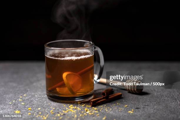 close-up of drink and beer on table,indianapolis,indiana,united states,usa - hot toddy stock pictures, royalty-free photos & images