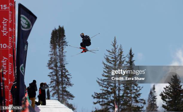 Nico Porteous of New Zealand competes in the men's freeski halfpipe finals during Day 3 of the Aspen 2021 FIS Snowboard and Freeski World...