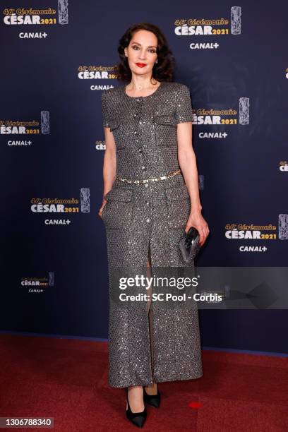 Jeanne Balibar arrives at the 46th Cesar Film Awards Ceremony At L'Olympia In Paris on March 12, 2021 in Paris, France.