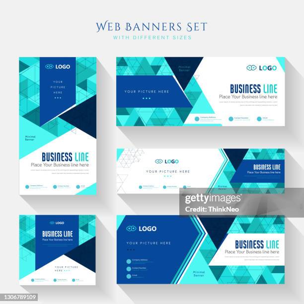 web banner template set - facebook post stock illustrations