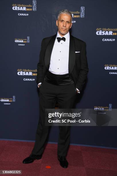 Sami Bouajila arrives at the 46th Cesar Film Awards Ceremony At L'Olympia In Paris on March 12, 2021 in Paris, France.