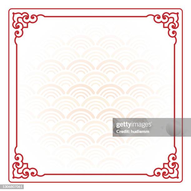 vector circular frame of chinese style - chinese frame stock illustrations