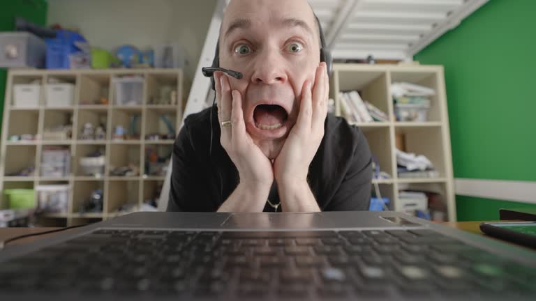 Scared Computer. Man 450 Creepy Guy On Computer Stock Videos, Footage, & 4K Video Clips ...