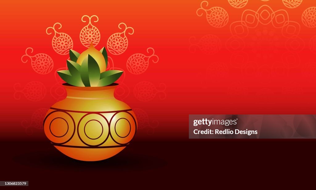 Happy Ugadi indian holiday,Traditional fastival background.stock illustration
