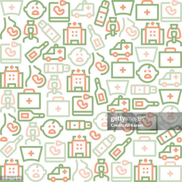 nurse & midwifery pattern - nursing assistant stock illustrations