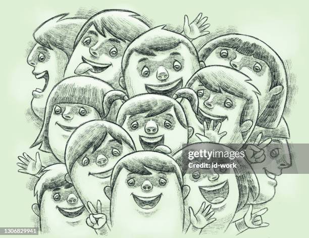 Kids Cheering Drawing Photos and Premium High Res Pictures - Getty Images