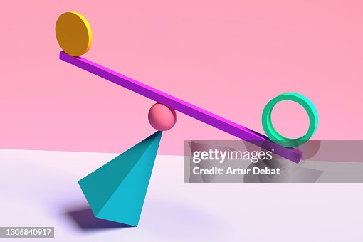 Digital Picture Of Geometric Volumes In Impossible Balance Stack One On ...