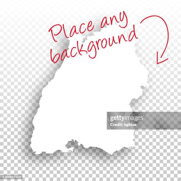 baden-wurttemberg map for design - blank background - stuttgart stock illustrations