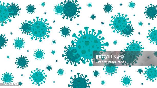 virus-hintergrund. coronavirus covid-19 muster. vektor-flachvorlage - atmungsorgan stock-grafiken, -clipart, -cartoons und -symbole