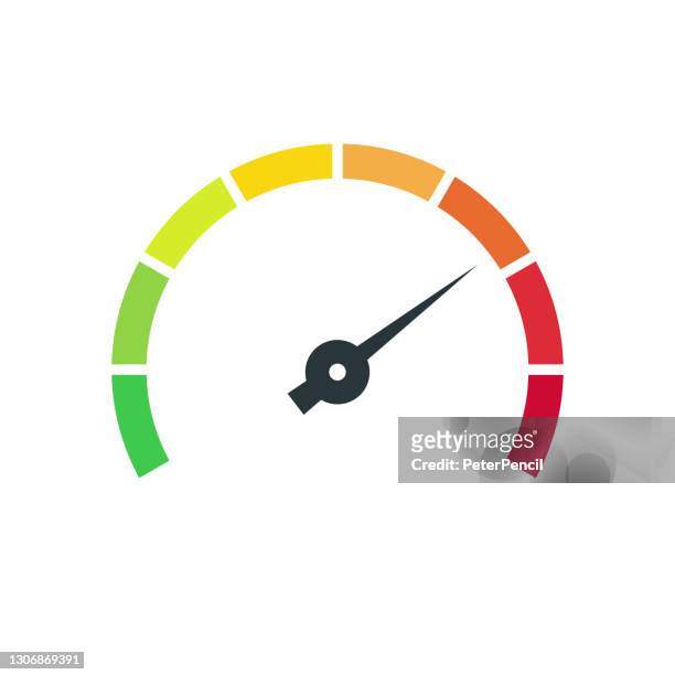 rating speed meter icon - vektor stock illustration. tacho - speedometer stock-grafiken, -clipart, -cartoons und -symbole