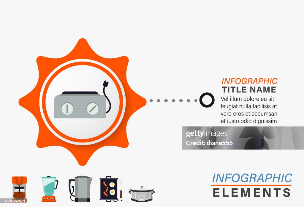 Infographic Template With HOme Appliance Icons